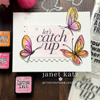 CZ Design Clear Stamps Classic Friendship cz294c Always There Let's Catch Up Card Janet Katz