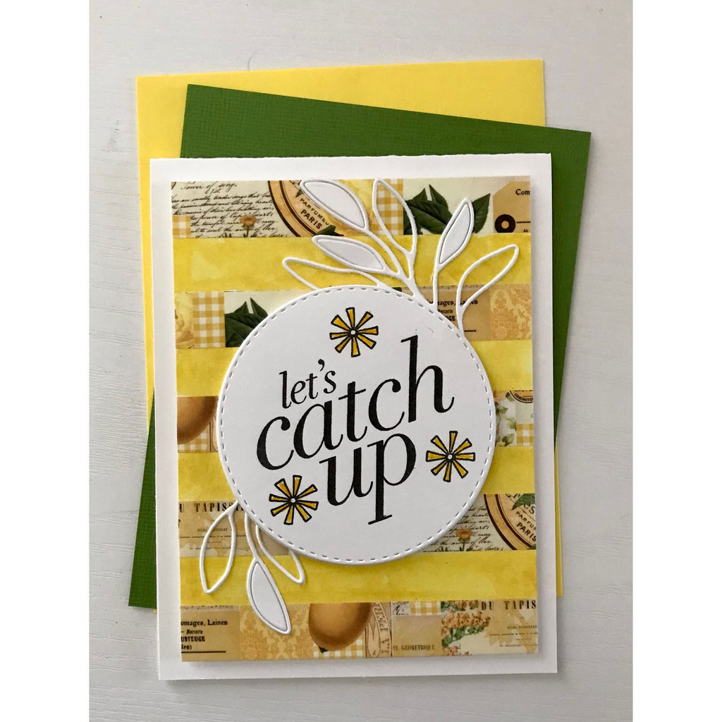 CZ Design Clear Stamps Classic Friendship cz294c Always There Let's Catch Up Card Loralee Ferguson