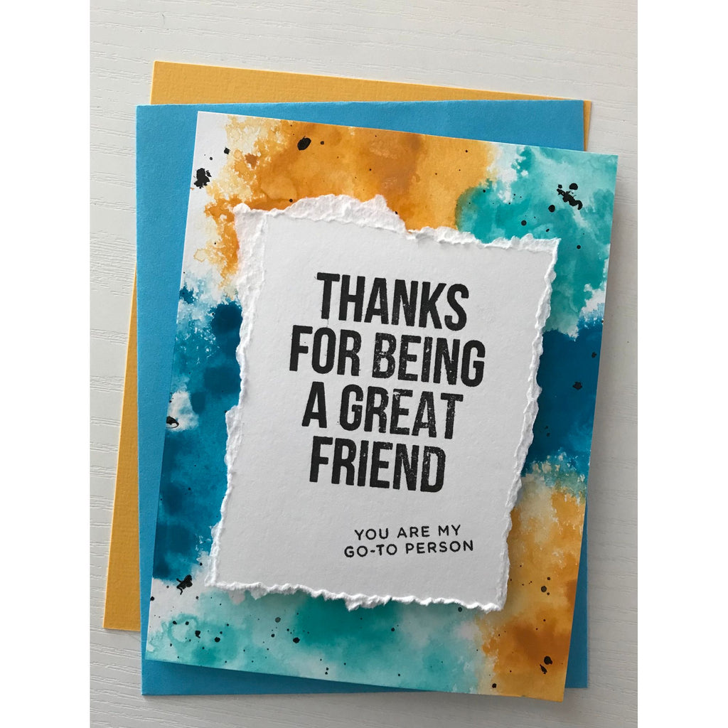 CZ Design Clear Stamps Classic Friendship cz294c Always There You Are My Go-To Person Card Loralee Ferguson
