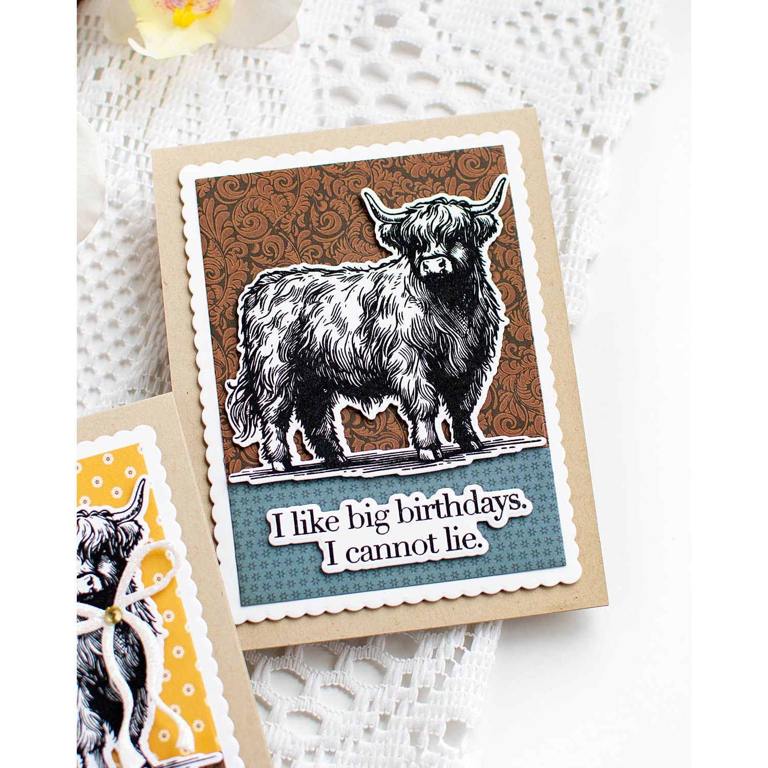 CZ Design Clear Stamps Inside Greetings Birthday cz291c STAMPtember Cow BIrthday Card Heather Hoffman | color-code:ALT03