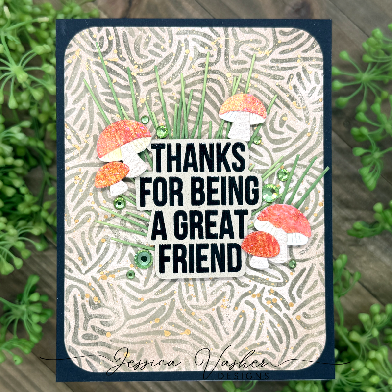 CZ Design Clear Stamps Mod Composition cz71 Always There Great Friend Card Jessica Vasher