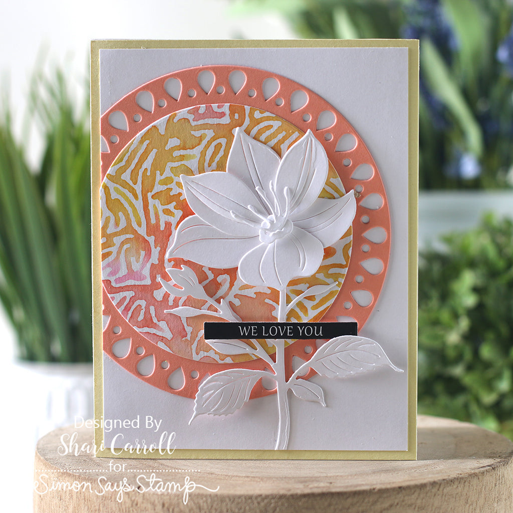 CZ Design Clear Stamps Mod Composition cz71 Always There Love You Card Shari Carroll