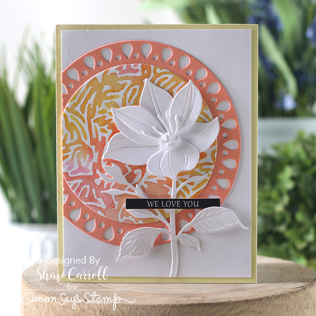 CZ Design Clear Stamps Mod Composition cz71 Always There Love You Card Shari Carroll