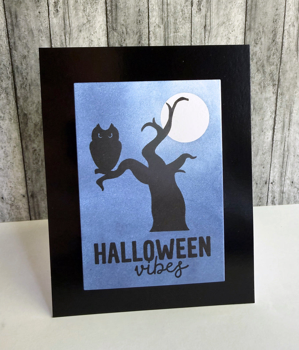 CZ Design Clear Stamps Oh My Goth cz297c Halloween Card blue