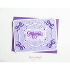 CZ Design Clear Stamps Thanks Mom cz3104c In My Heart Lavender Mother's Day Card