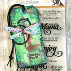 CZ Design Clear Stamps Thanks Mom cz3104c In My Heart Mom Tag