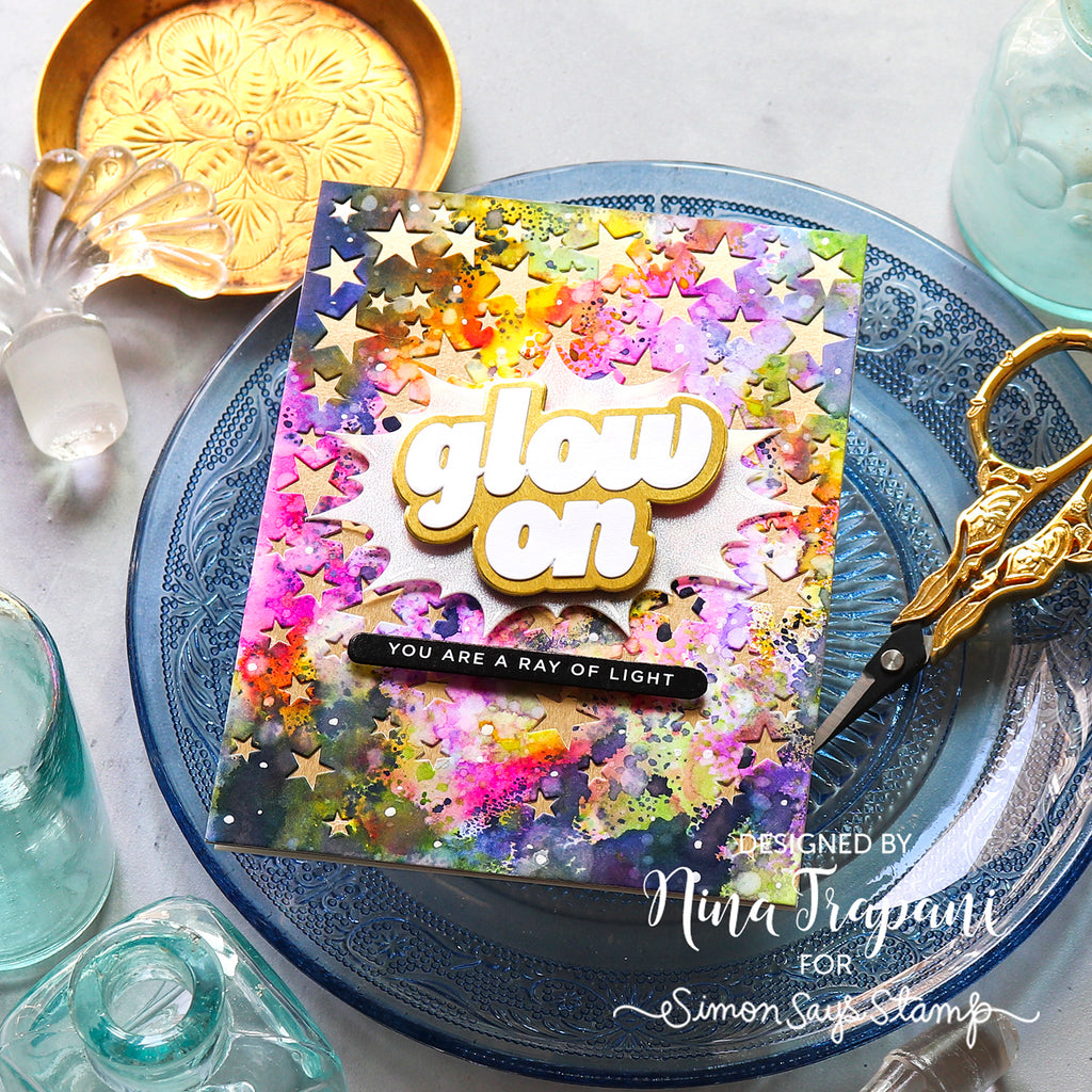 CZ Design EZ Strips and Die Glow On Bundle set1272go Shine On You Are a Ray of Light Card Nina-Marie Trapani
