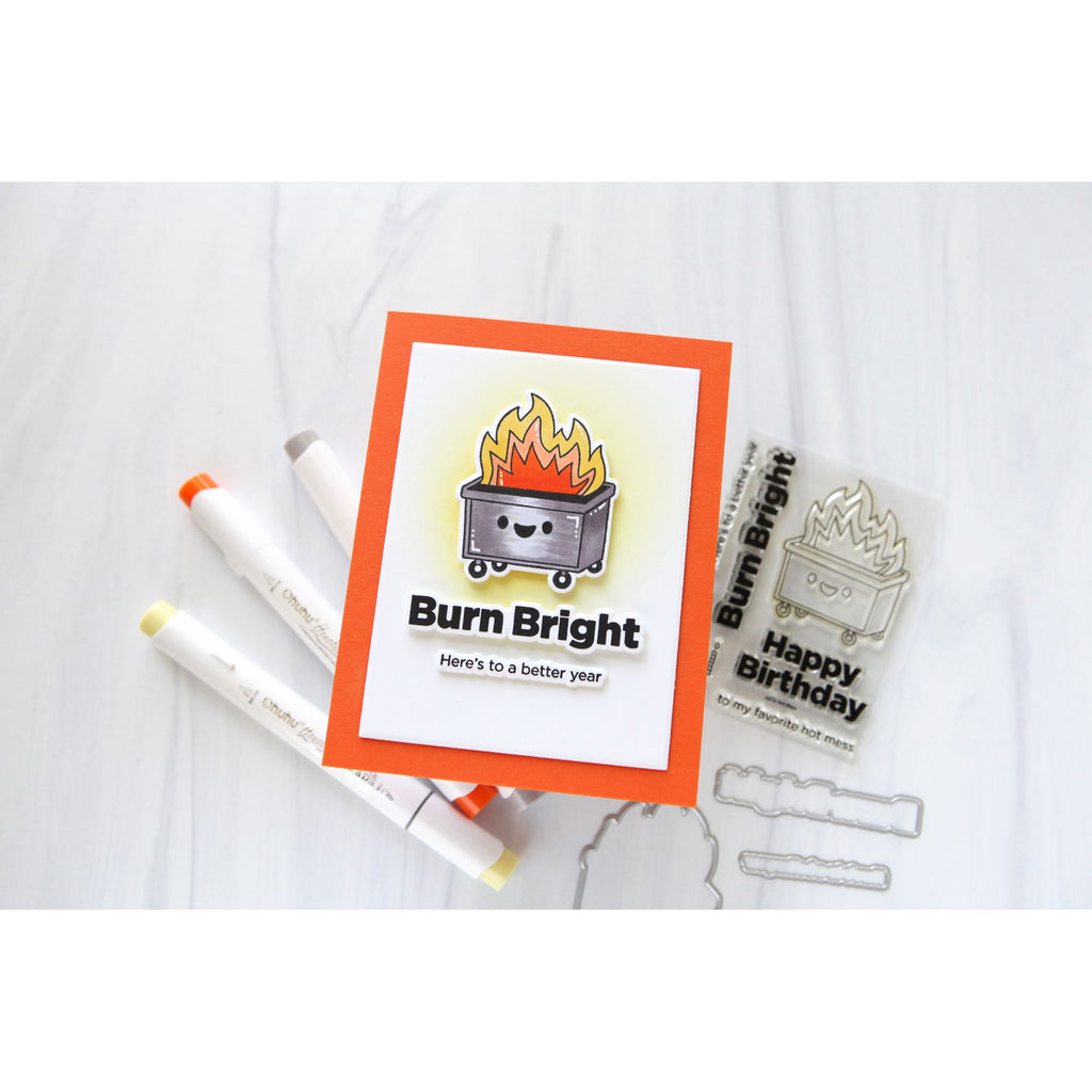 CZ Design Hot Mess Wafer Dies czd303c Dumpster Fire Card Cathy Zielske