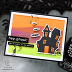 CZ Design I Want it All Stamptember 2026 Release set1362wa Halloween Card Haunted House