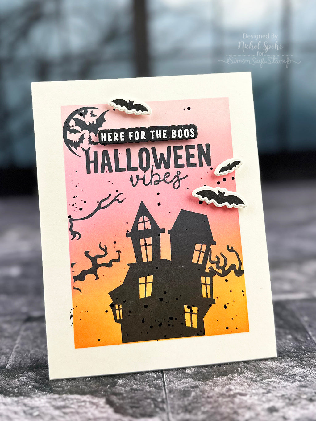 CZ Design I Want it All Stamptember 2026 Release set1362wa Halloween Card Pink Sky