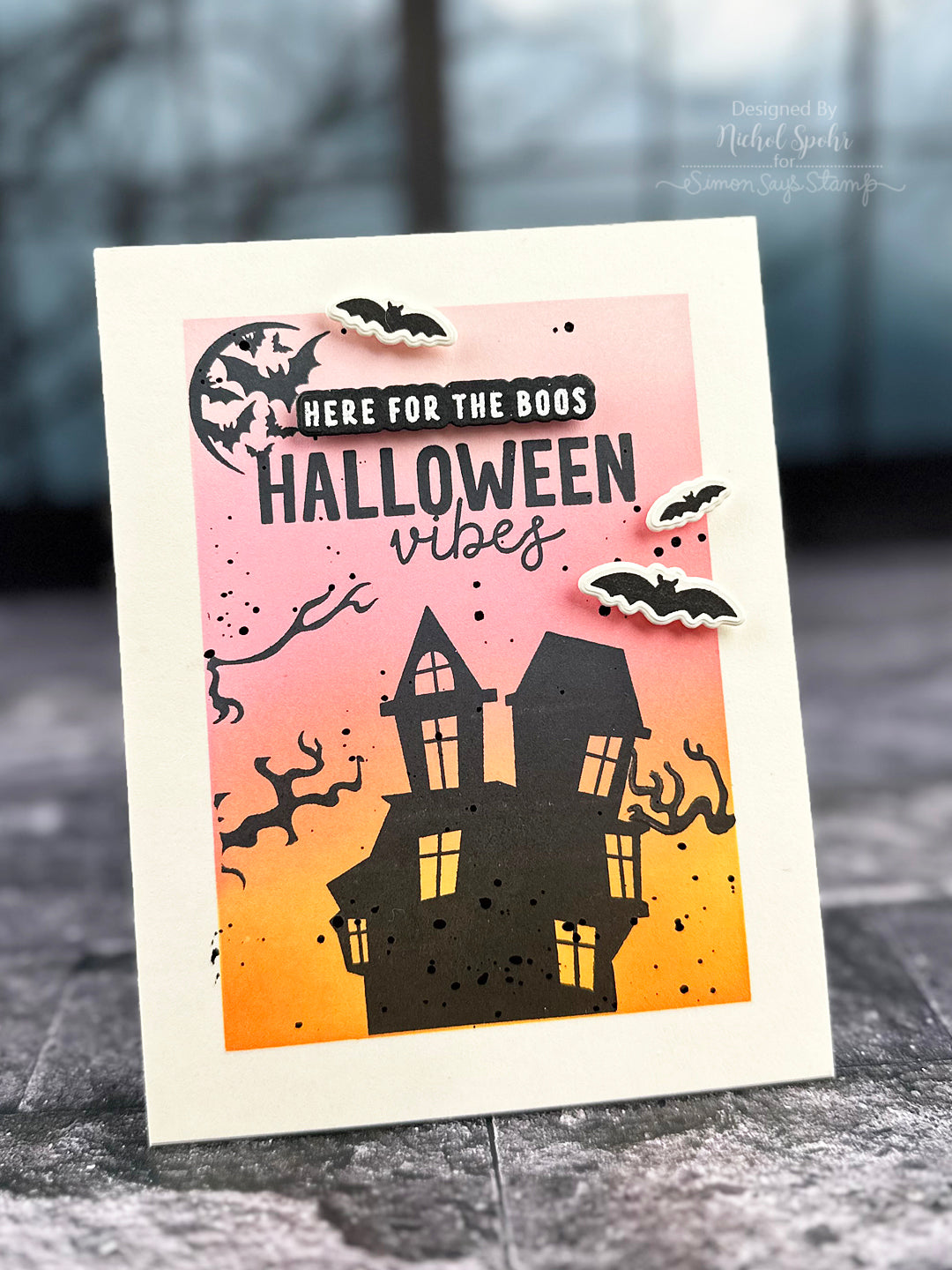 CZ Design I Want it All Stamptember 2026 Release set1362wa Halloween Card Pink Sky