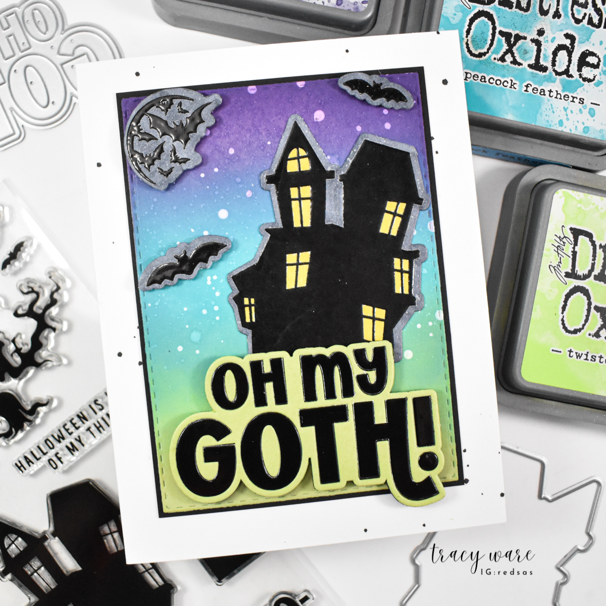 CZ Design I Want it All Stamptember 2026 Release set1362wa Halloween Card Purple Sky