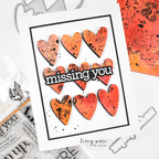 CZ Design I Want it All Stamptember 2026 Release set1362wa Miss You Card Orange Hearts