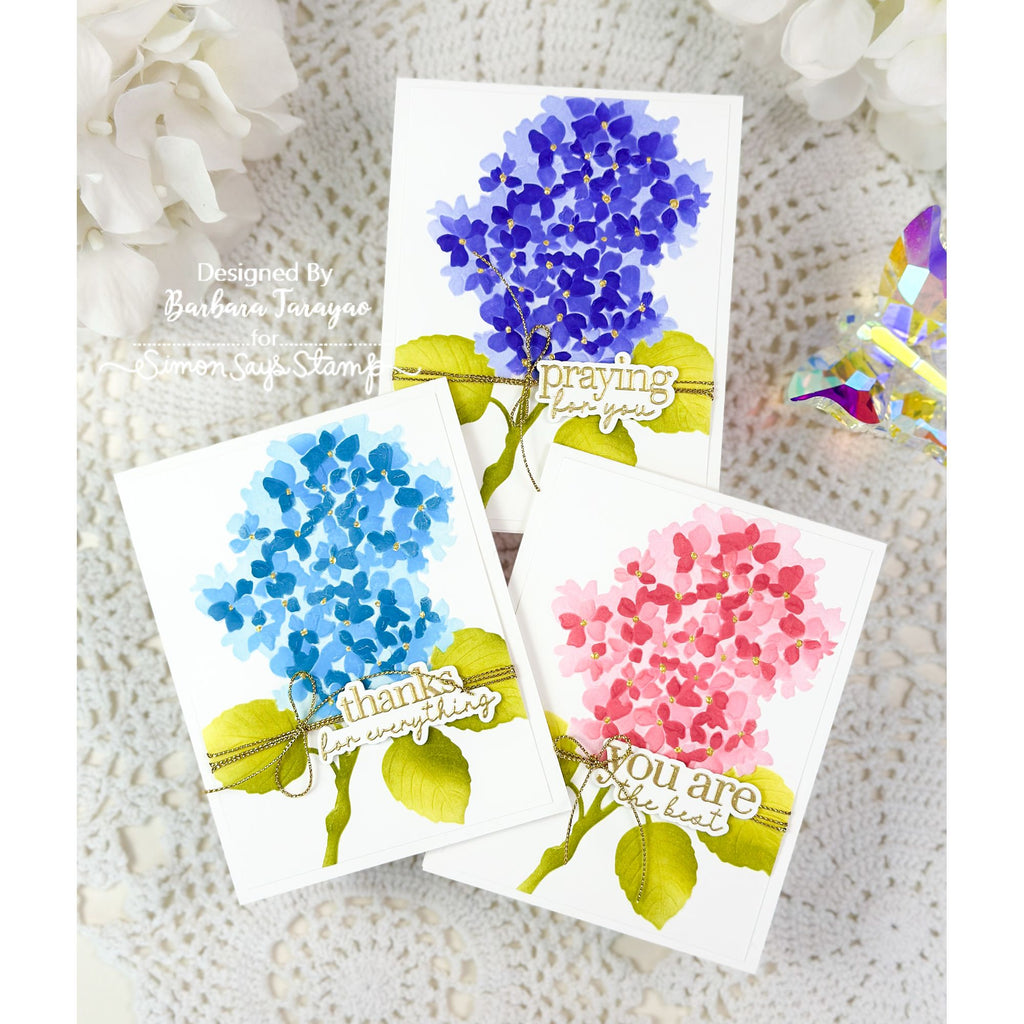 CZ Design Inside Greetings 1 Wafer Dies czd273c Always There Colorful Hydrangea Card Set Barbara Tarayao | color-code:ALT02