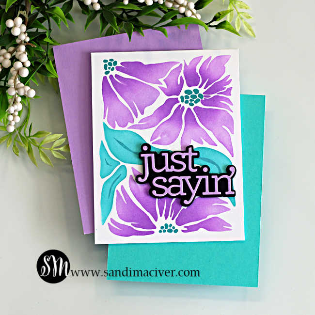 CZ Design Just Sayin Wafer Dies czd278c DieCember Floral Friend Card Sandi MacIver | color-code:ALT07
