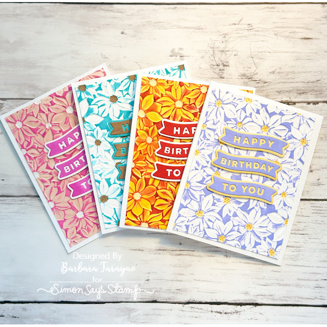 CZ Design Little Happy Birthday Banners Wafer Dies czd279 STAMPtember Floral Birthday Cards Barbara Tarayao | color-code:ALT03