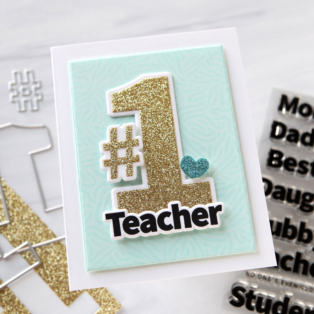 CZ Design Number 1 Wafer Dies czd304c Every Happiness Cathy Zielske #1 Teacher Card | color-code:ALT06