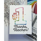 CZ Design Number 1 Wafer Dies czd304c Every Happiness Karen Downs #1 Teacher Card
