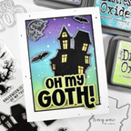 CZ Design Oh My Goth Words Wafer Dies czd313c Bright and Spooky Halloween Card Tracy | color-code:ALT01