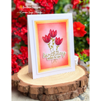 CZ Design Set of 6 Cropping Panels czt014 Barbara Tarayao Floral Birthday Card