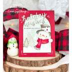CZ Design Simple Trees Wafer Dies czd317 Sending Cheer Barbara Tarayao Snowman Scene Card