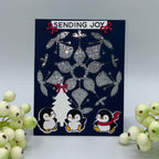 CZ Design Simple Trees Wafer Dies czd317 Sending Cheer Bonnie Crane Penguins in the Snow Card