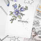 CZ Design Sketch Florals Wafer Dies czd315c Tracy Ware Sympathy Card