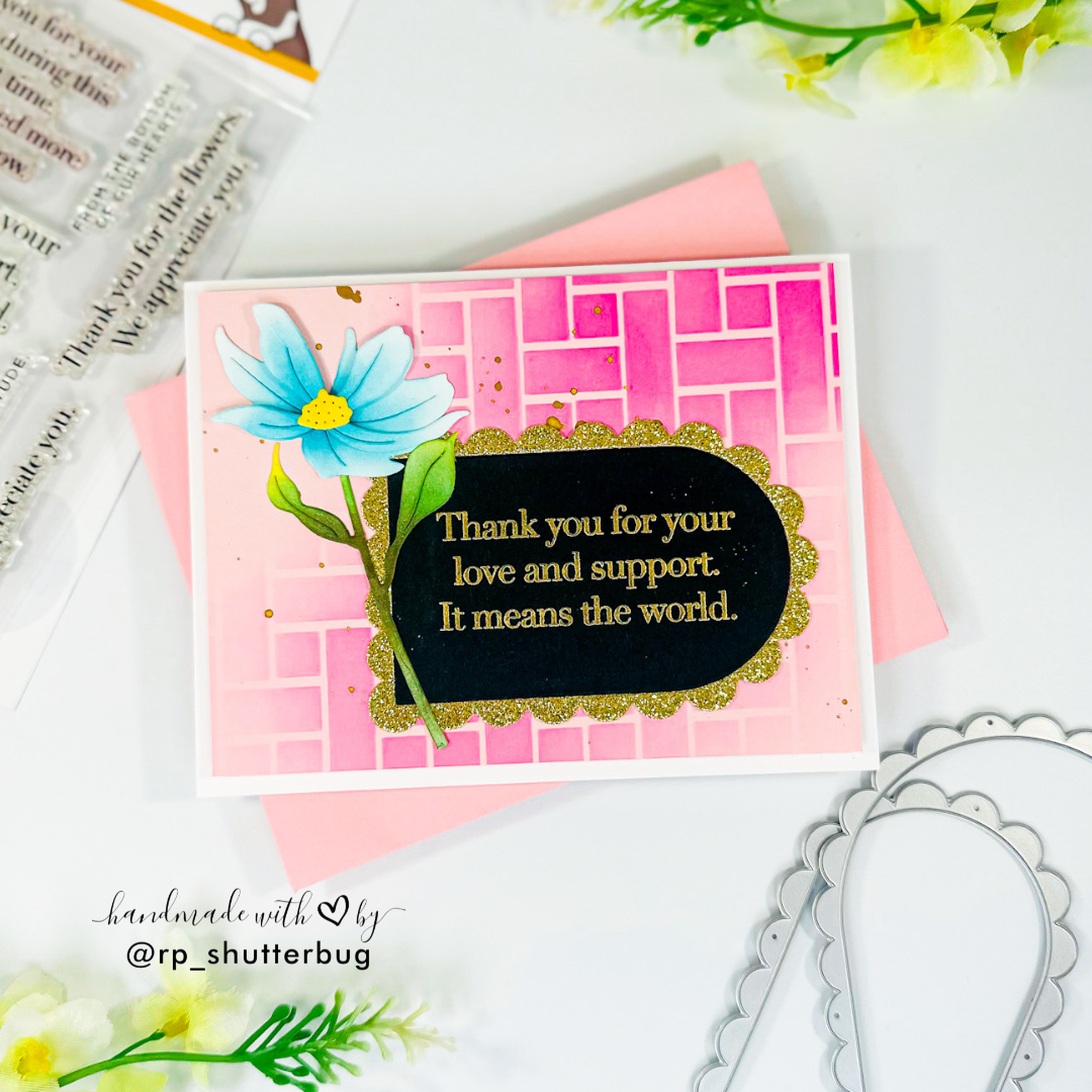 CZ Design Stamps and Dies Bereavement Thank Yous set1205bt In My Heart Grateful for You Support Card | color-code:ALT03