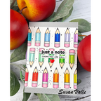 CZ Design Stamps and Dies Best Teacher Ever set1305bt Every Happiness Susan Valle Pencils Card