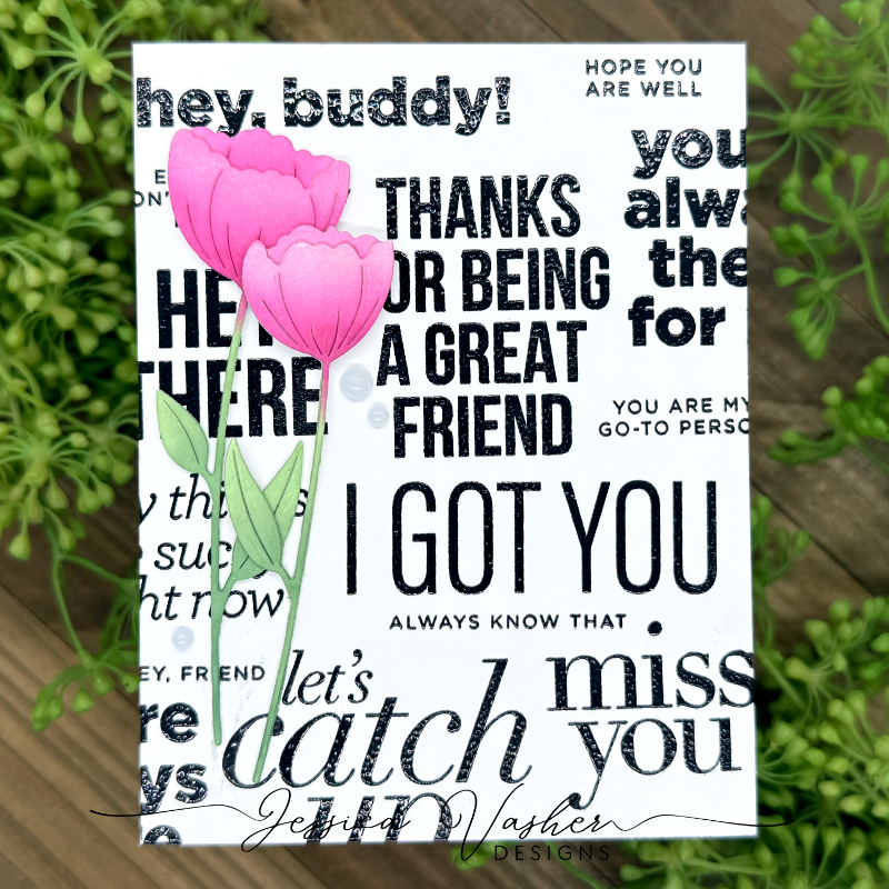 CZ Design Stamps and Dies Classic Friendship set1230cf Always There Friend Card Jessica Vasher