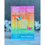 CZ Design Stamps and Dies Classic Friendship set1230cf Always There Rainbow Friend Card Susan Babcock