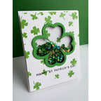 CZ Design Stamps and Dies Clover Shaker Bundle set1189cs In My Heart St. Patrick's Day Shaker Card