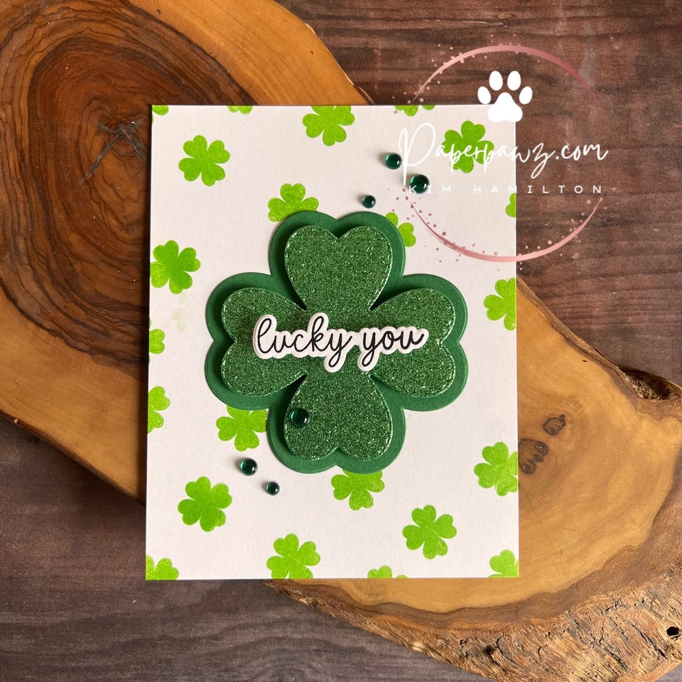 CZ Design Stamps and Dies Clover Shaker Sentiments set1188cs In My