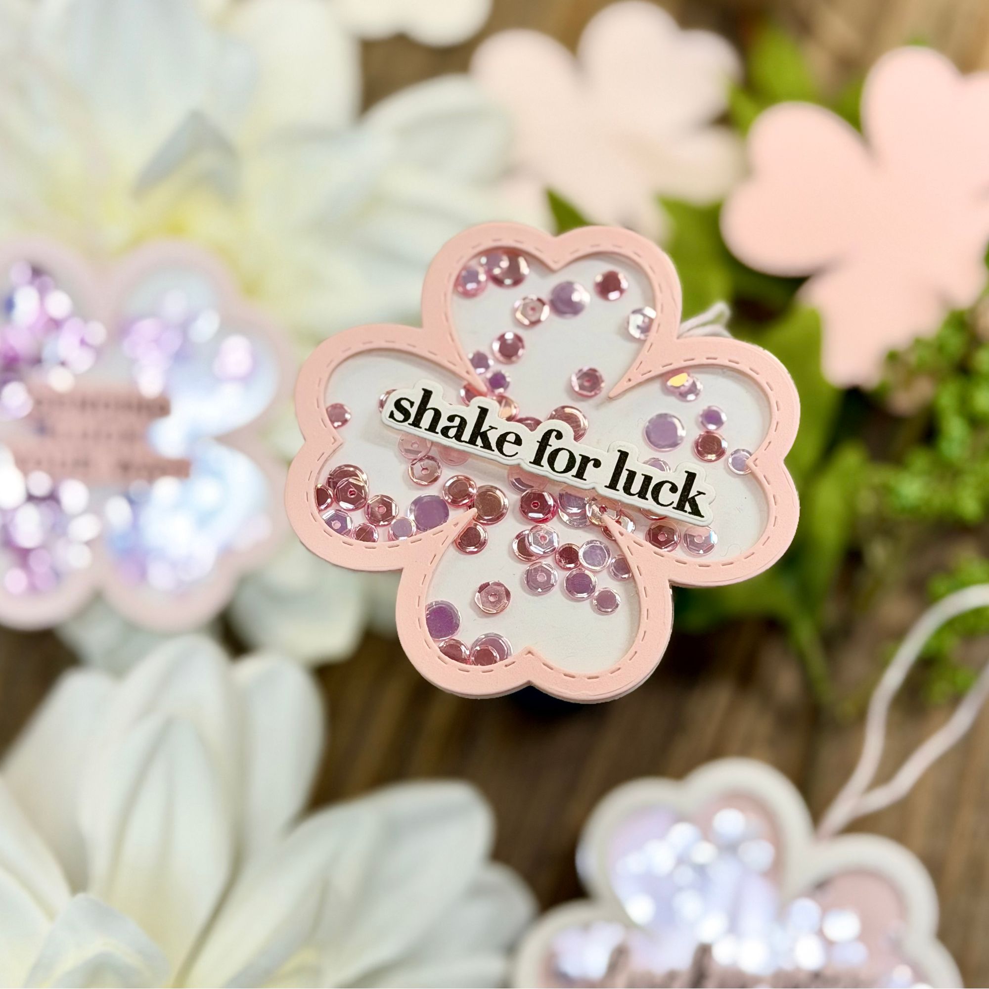 CZ Design Stamps and Dies Clover Shaker Sentiments set1188cs In My