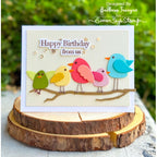 CZ Design Stamps and Dies Inside Greetings Birthday set1058ig STAMPtember birds