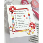 CZ Design Stamps and Dies Noted Mother's Day set1203nm In My Heart Best Mom List Card