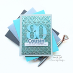 CZ Design Stamps and Dies Number 1 Words Bundle set1309no Every Happiness Susan R. Opel 80th Birthday Card for Cousin