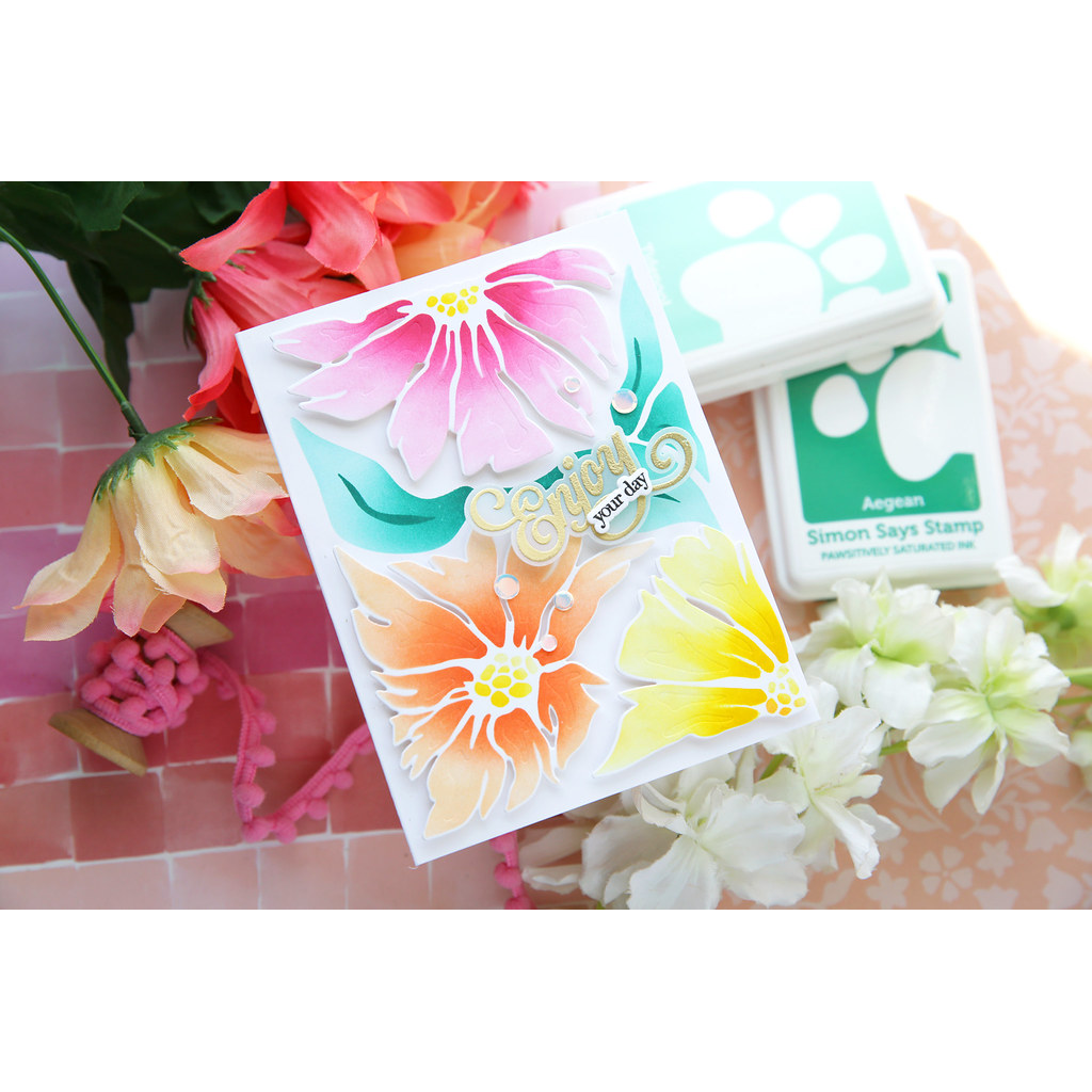 CZ Design Stamps and Dies Thanks Mom set1202tm In My Heart Enjoy Your Day Card Laura Bassen | color-code:ALT03