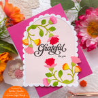 CZ Design Stamps and Dies Thanks Mom set1202tm In My Heart Grateful Arch Card