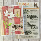 CZ Design Stamps and Dies Thanks Mom set1202tm In My Heart Love You, Mama Card