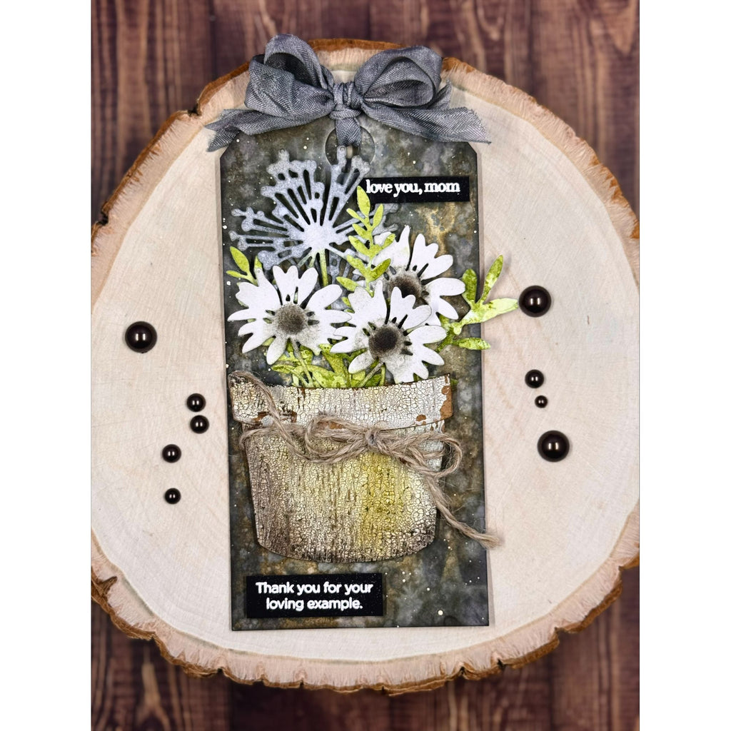CZ Design Stamps and Dies Thanks Mom set1202tm In My Heart Wildflower Mom Tag