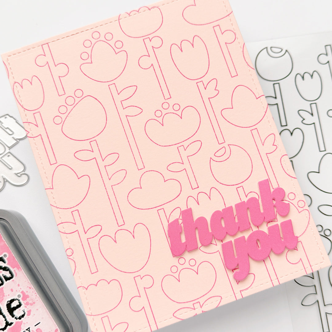 CZ Design Thank You Wafer Dies czd299 In My Heart Carly Minner Thank You Card