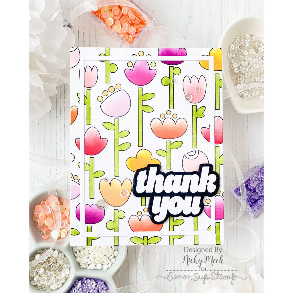 CZ Design Thank You Wafer Dies czd299 In My Heart Nicky Meek Thank You Card