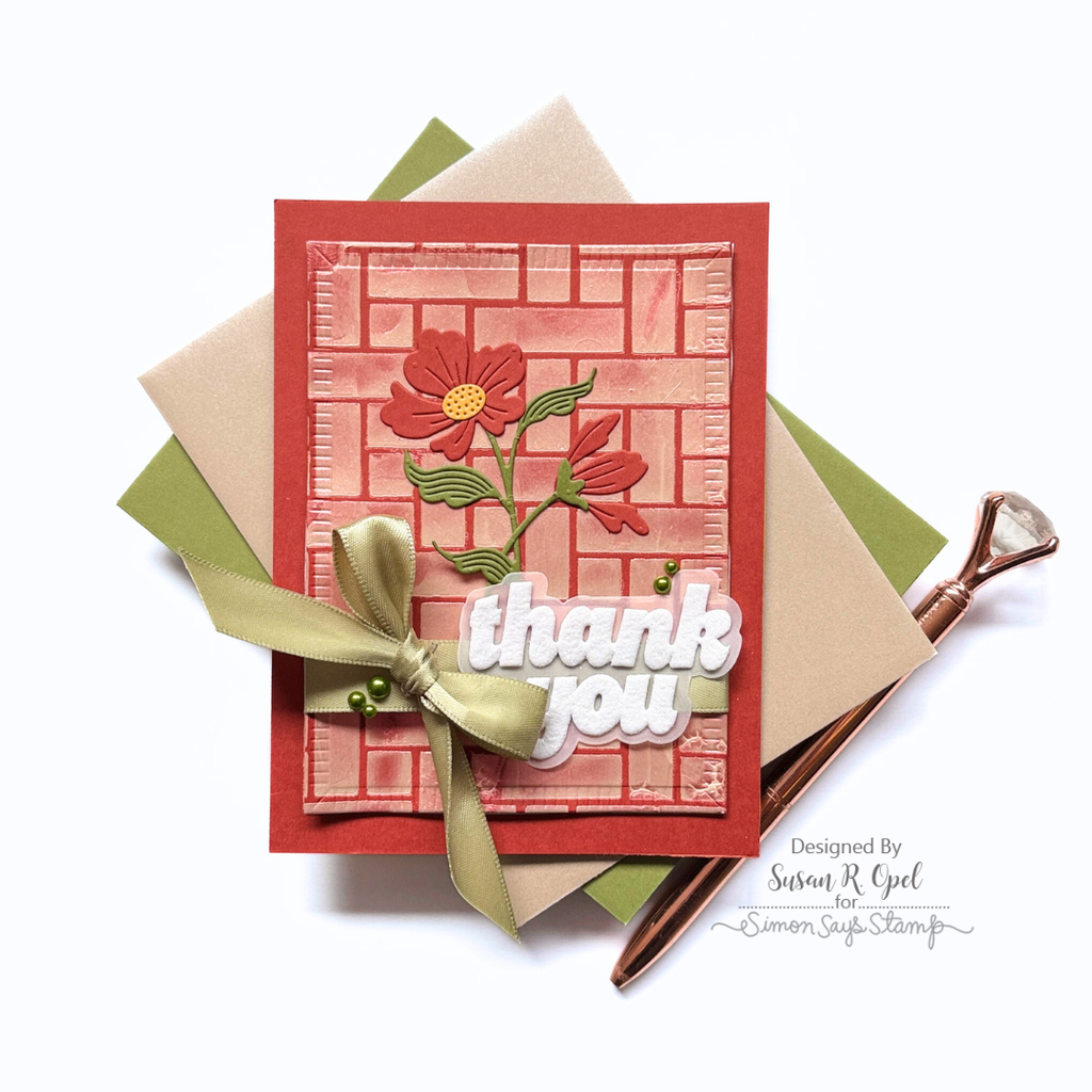 CZ Design Thank You Wafer Dies czd299 In My Heart Susan Opel Thank You Card