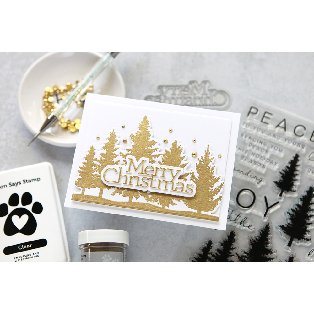 CZ Design Stamps and Dies Peaceful Trees set854pt Stamptember Christmas Card | color-code:ALT02