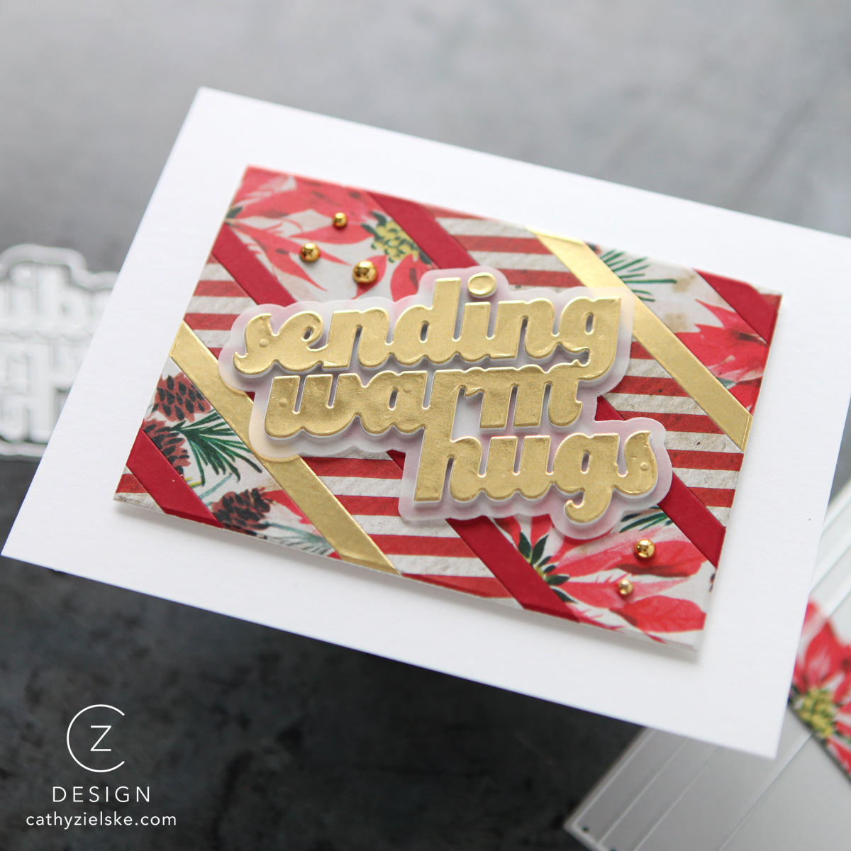 CZ Design Sending Warm Hugs Wafer Dies czd284 DieCember Hugs Card | color-code:ALT07