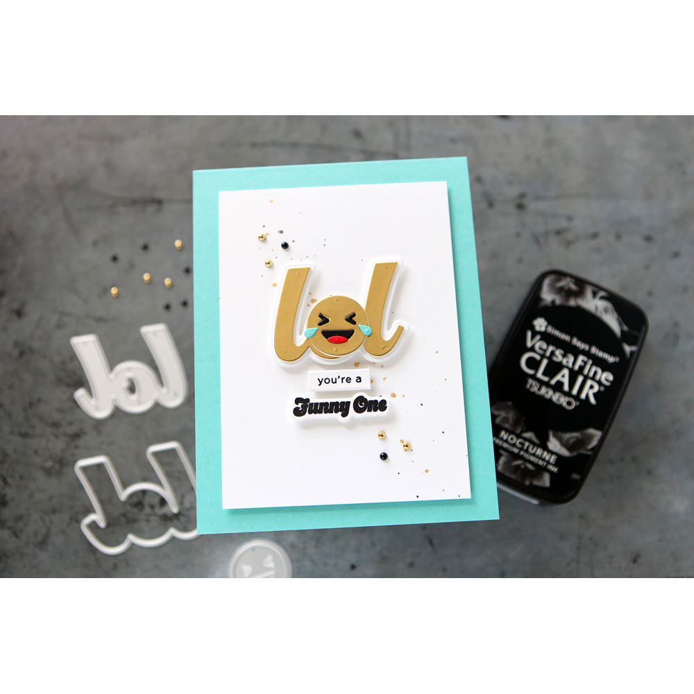 CZ Design Lol + Emoji Wafer Dies czd269c Happy Camper LOL Card | color-code:ALT04