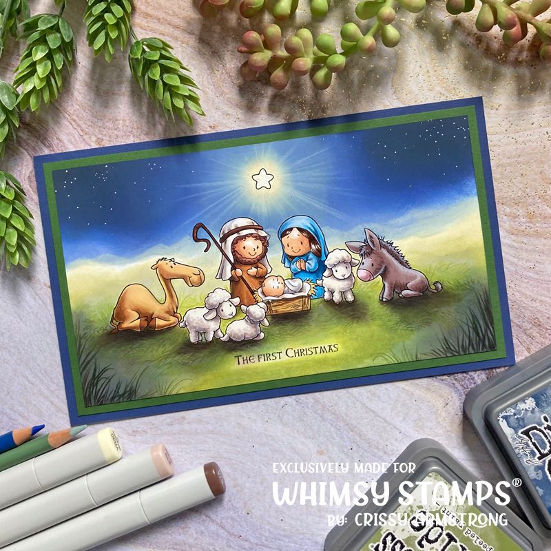 Whimsy Stamps Nativity Clear Stamps c1428 northern star