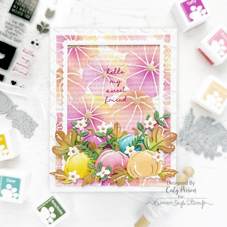 Simon Says Stamp Stencils Pumpkin Patch 1100st Friend Card | color-code:ALT07