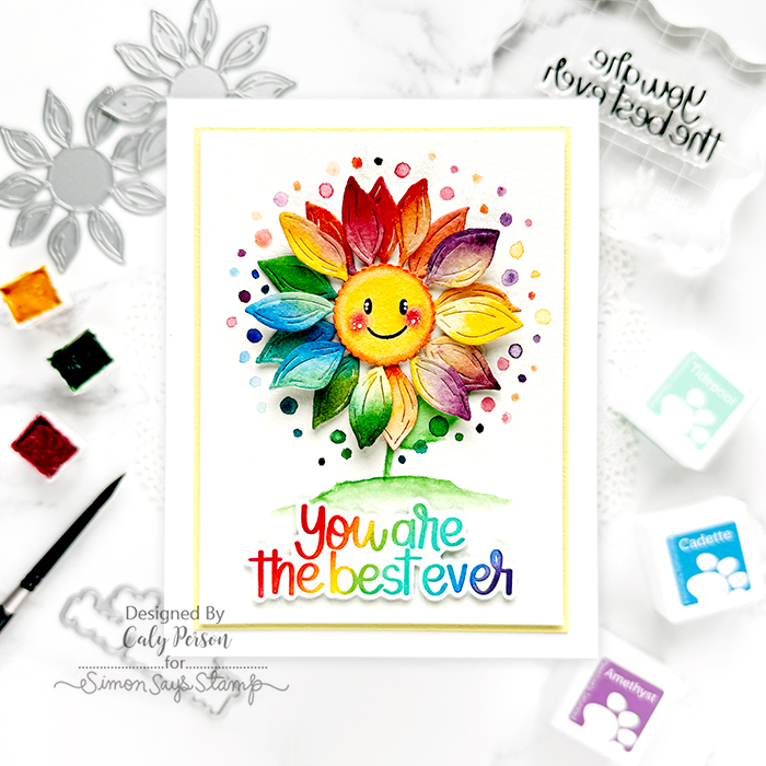 Simon Says Stamp Autumn Sunflower Wafer Dies s967 Sweet Wishes Friend Card | color-code:ALT08